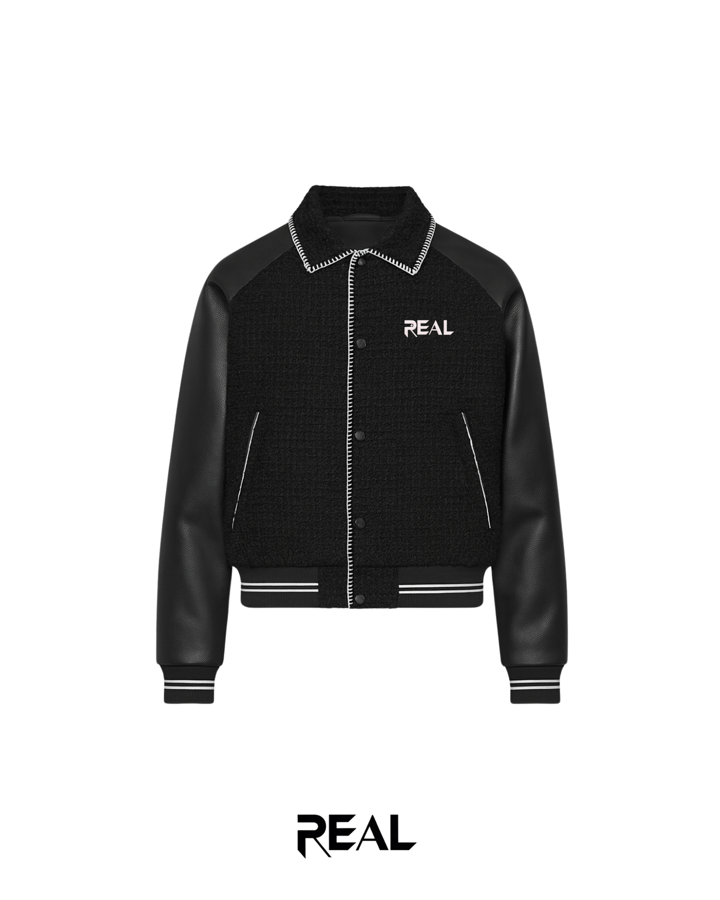 Knit Leather Jacket