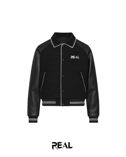 Knit Leather Jacket